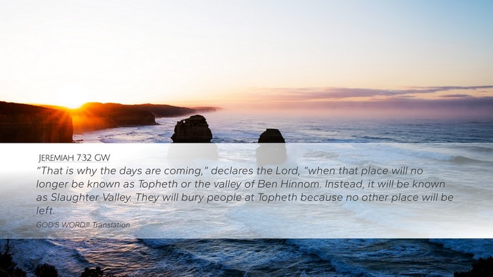Jeremiah 7:32 GW Bible Verse Image