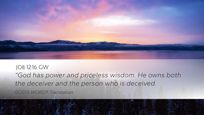 Job 12:16 GW Bible Verse Image