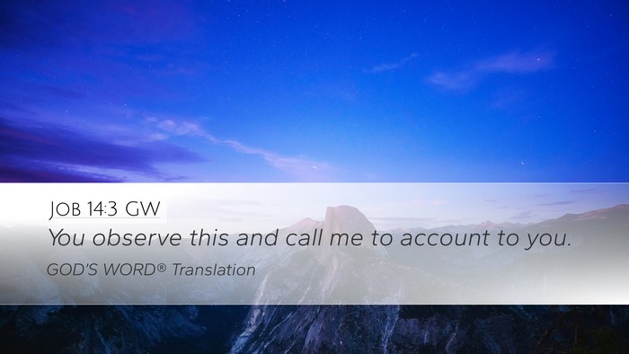 Job 14:3 GW Desktop Wallpaper - You observe this and call me to account to - Desktop Bible Verse Wallpaper