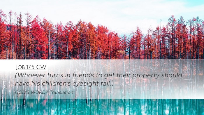 Job 17:5 GW Bible Verse Image