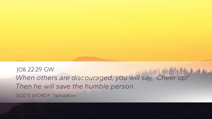 Job 22:29 GW Bible Verse Image