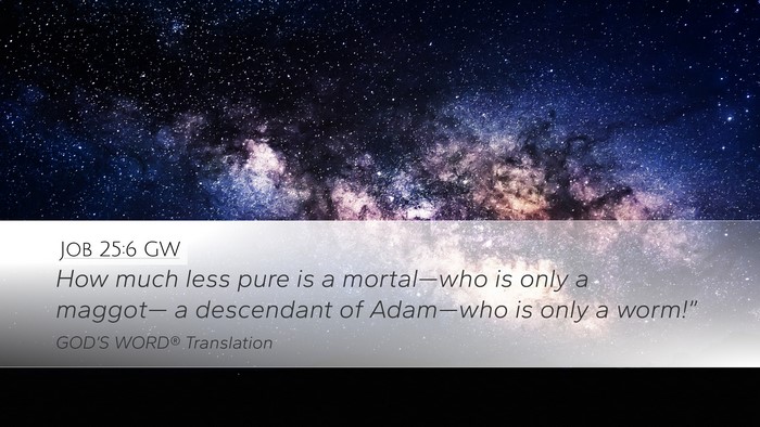 Job 25:6 GW Bible Verse Image