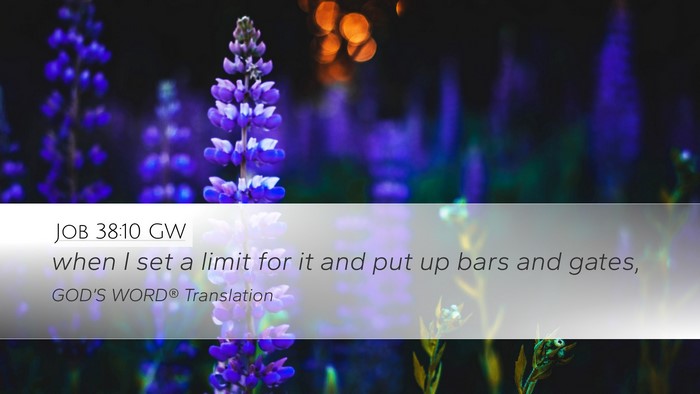 Job 38:10 GW Bible Verse Image