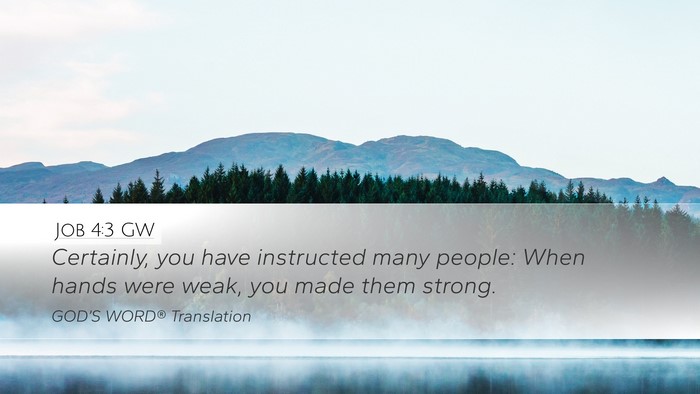 Job 4:3 GW Bible Verse Image