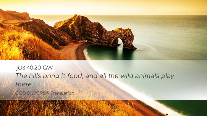 Job 40:20 GW Bible Verse Image