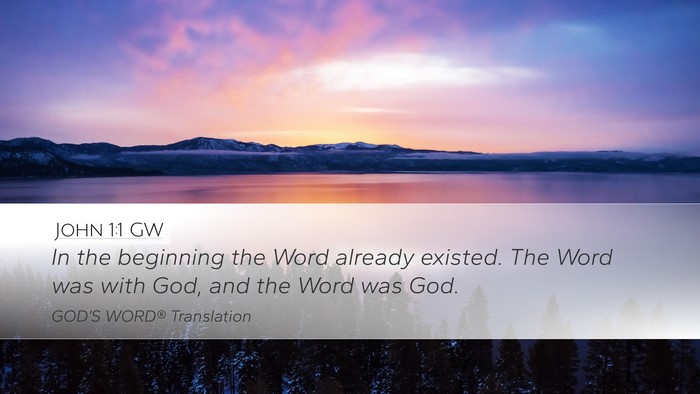 John 1:1 GW Bible Verse Image