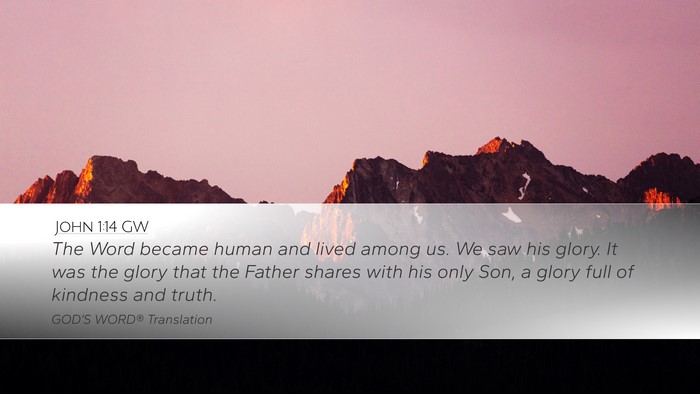John 1:14 GW Bible Verse Image