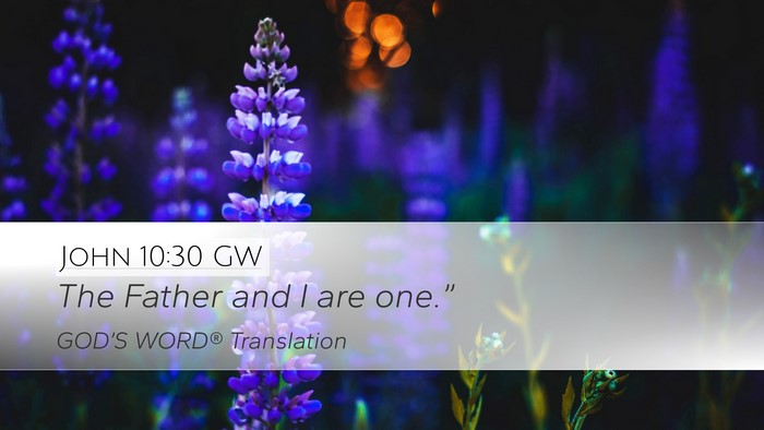 John 10:30 GW Bible Verse Image