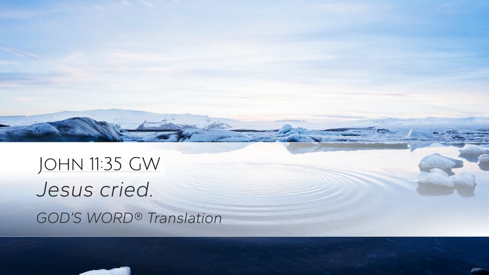 John 11:35 GW Bible Verse Image