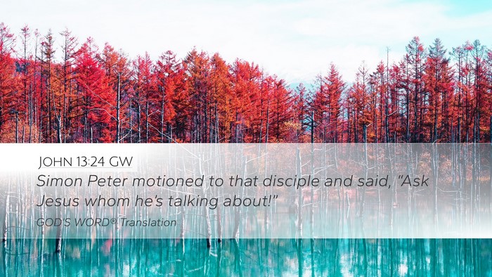 John 13:24 GW Bible Verse Image