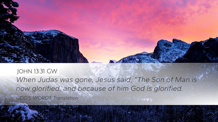 John 13:31 GW Bible Verse Image