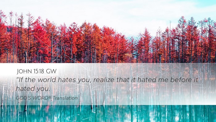 John 15:18 GW Bible Verse Image