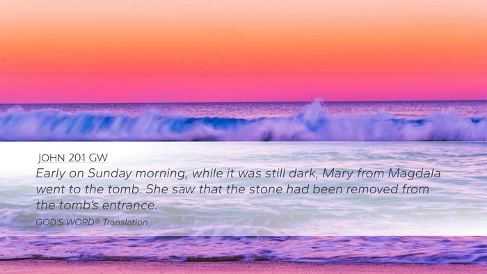 John 20:1 GW Bible Verse Image