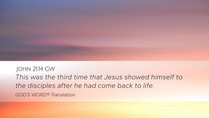 John 21:14 GW Bible Verse Image