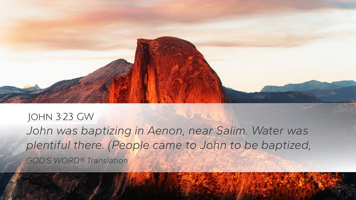 John 3:23 GW Bible Verse Image
