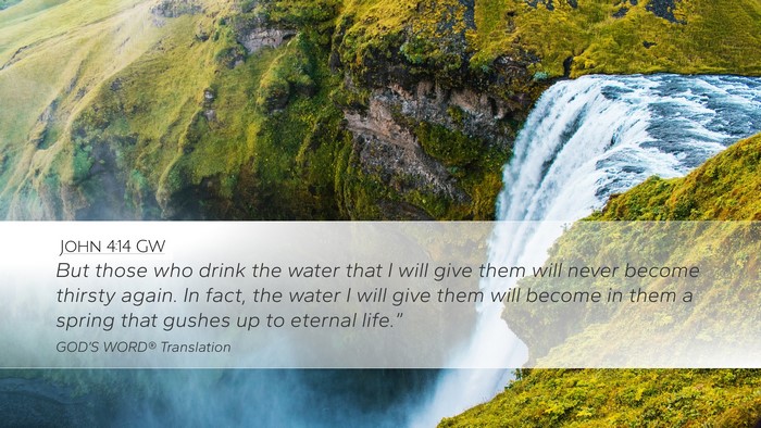 John 4:14 GW Bible Verse Image