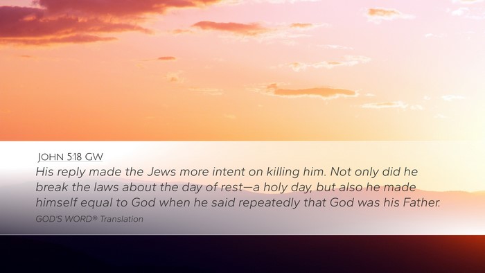 John 5:18 GW Bible Verse Image