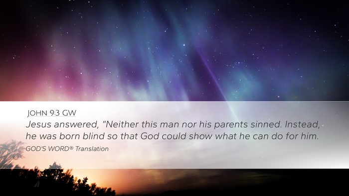 John 9:3 GW Bible Verse Image
