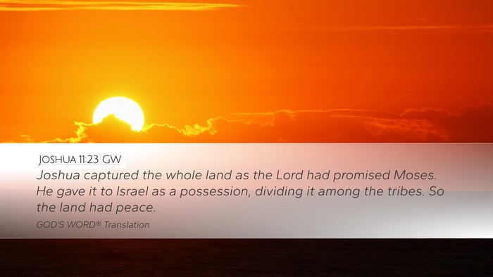 Joshua 11:23 GW Bible Verse Image