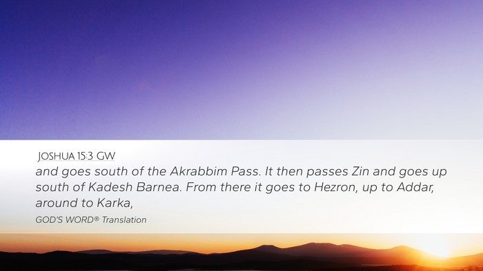 Joshua 15:3 GW Bible Verse Image