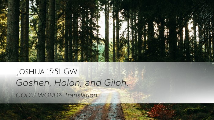 Joshua 15:51 GW Bible Verse Image