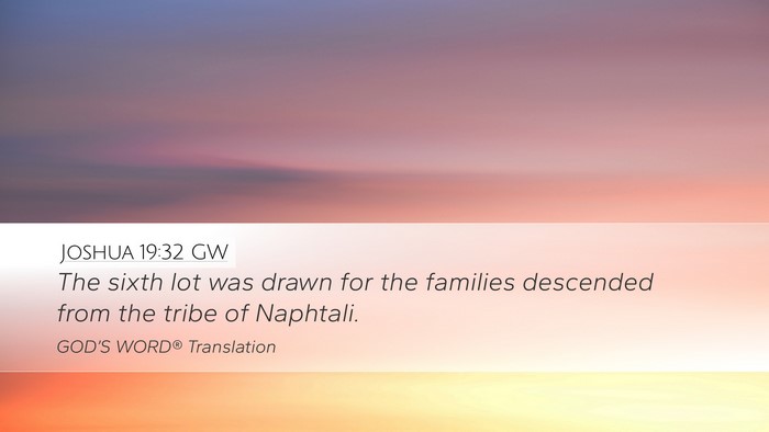 Joshua 19:32 GW Bible Verse Image