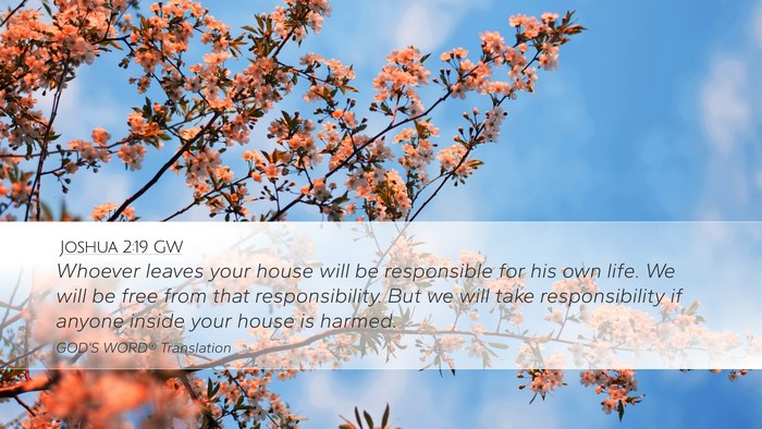 Joshua 2:19 GW Bible Verse Image