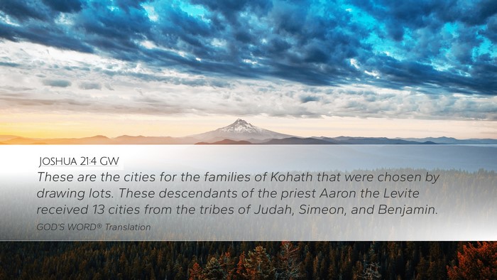 Joshua 21:4 GW Bible Verse Image