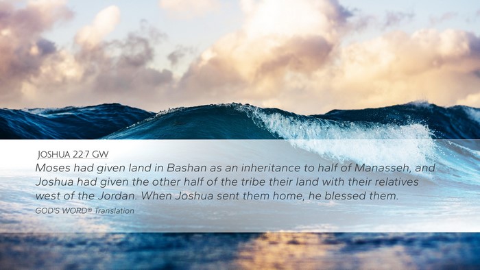 Joshua 22:7 GW Bible Verse Image