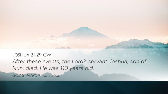 Joshua 24:29 GW Bible Verse Image