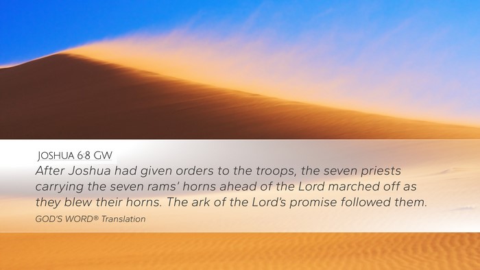 Joshua 6:8 GW Bible Verse Image