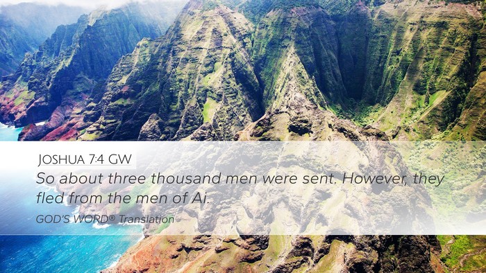 Joshua 7:4 GW Bible Verse Image