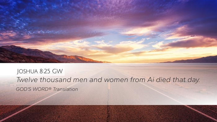 Joshua 8:25 GW Bible Verse Image