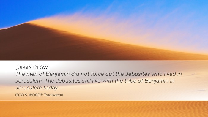 Judges 1:21 GW Bible Verse Image