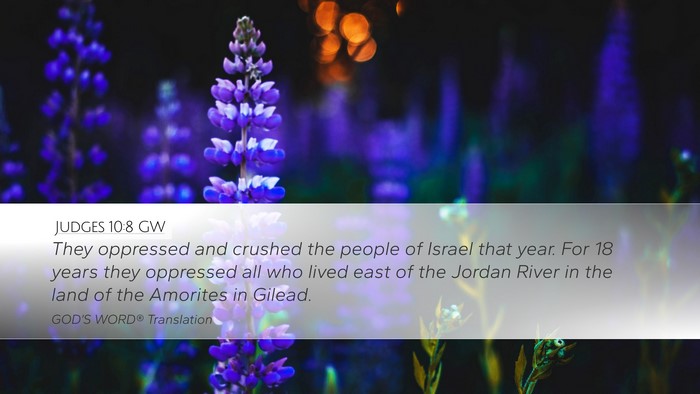 Judges 10:8 GW Bible Verse Image