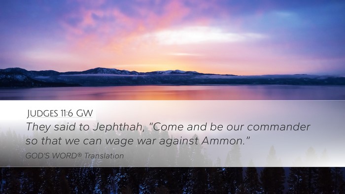 Judges 11:6 GW Bible Verse Image