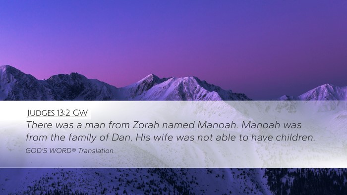 Judges 13:2 GW Bible Verse Image