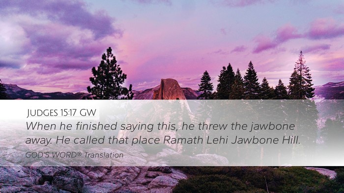 Judges 15:17 GW Bible Verse Image
