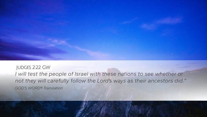 Judges 2:22 GW Bible Verse Image