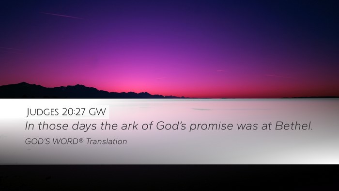 Judges 20:27 GW Bible Verse Image