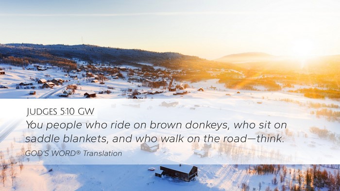 Judges 5:10 GW Bible Verse Image