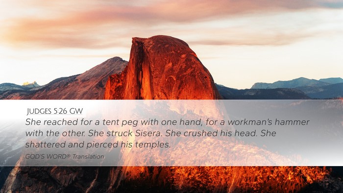 Judges 5:26 GW Bible Verse Image