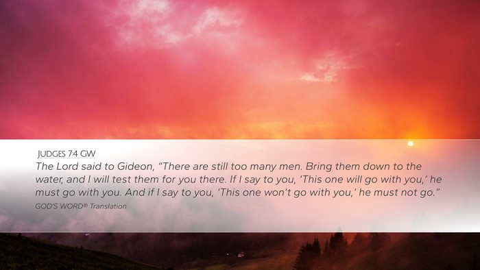 Judges 7:4 GW Bible Verse Image