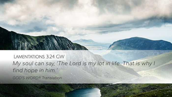 Lamentations 3:24 GW Bible Verse Image