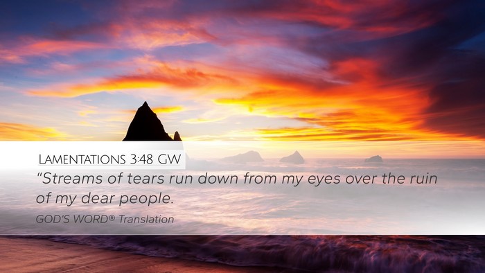 Lamentations 3:48 GW Bible Verse Image