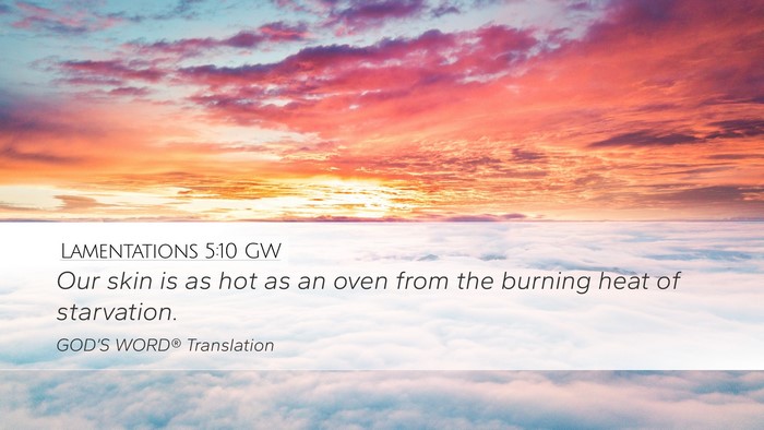 Lamentations 5:10 GW Bible Verse Image