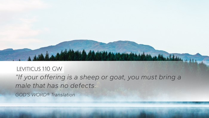 Leviticus 1:10 GW Desktop Wallpaper - “If your offering is a sheep or goat, you must - Desktop Bible Verse Wallpaper