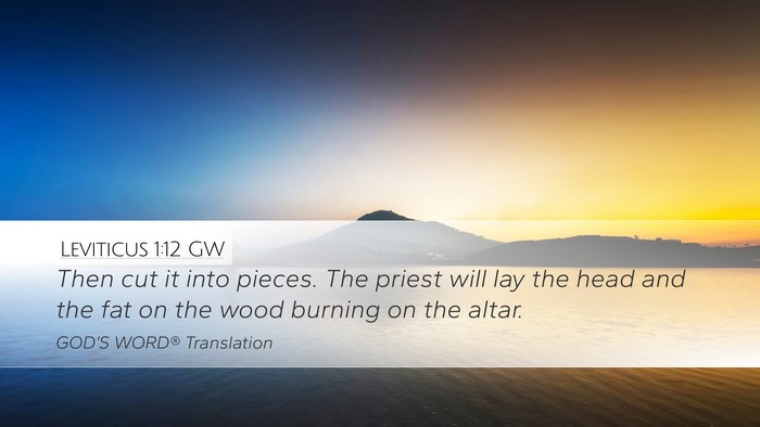 Leviticus 1:12 GW Bible Verse Image