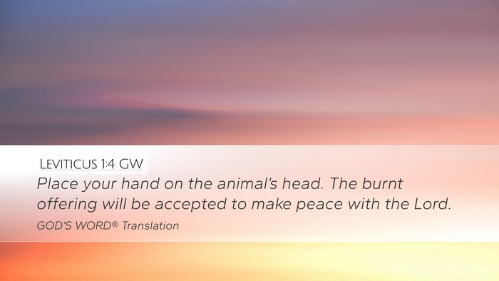 Leviticus 1:4 GW Bible Verse Image