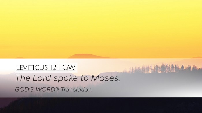 Leviticus 12:1 GW Bible Verse Image